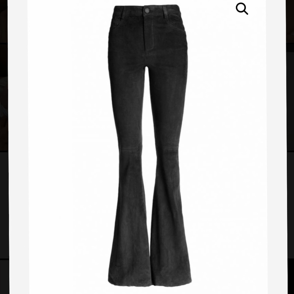 Lamb Suede Flare Pants